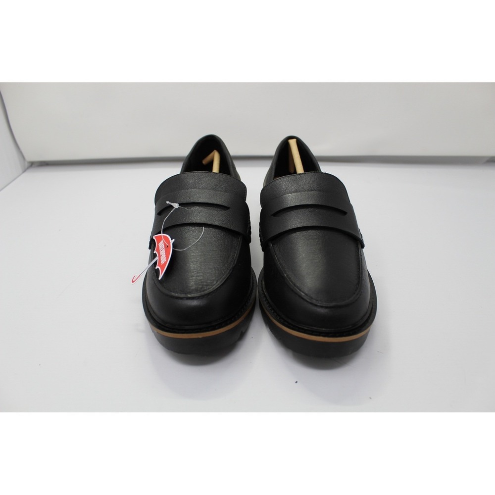 Blondo Penny Waterproof Black Leather Loafers Lug Sole PENN01SD 017 Womens 6.5 M - Picture 2 of 6